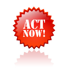 Act now vector icon