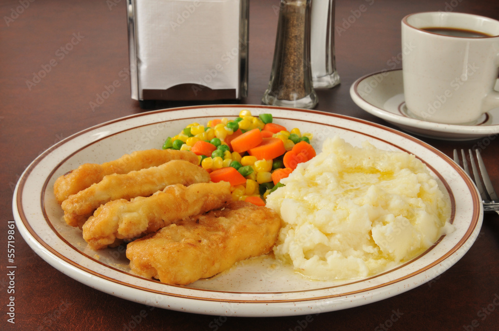 Canvas Prints beer battered chicken strips