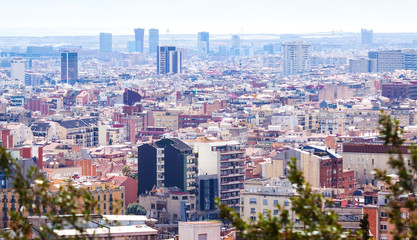 Naklejka premium Widok z góry na Barcelonę. Katalonia
