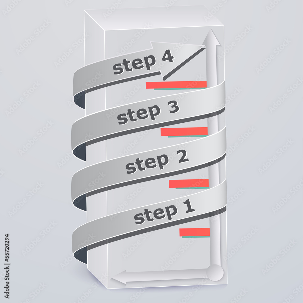 Poster 3d rectangle the arrow keys up