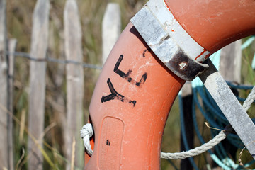 Bou&eacute;e de sauvetage sur l'Ile d'Yeu