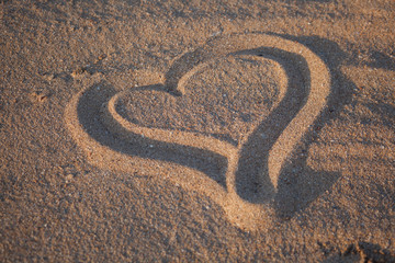 Heart in the sand