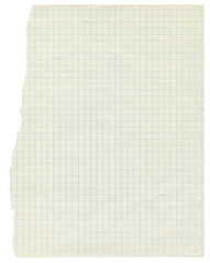 White squared paper sheet background