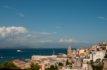 Naklejka premium Panorama centro storico Gaeta