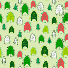 seamless pattern with leaf, spring background