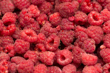 fresh ripe raspberry as a background