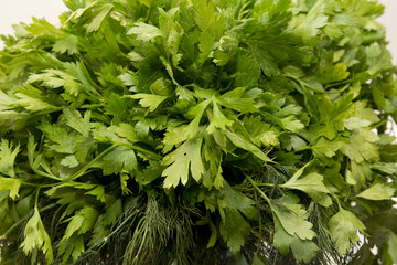 Parsley as a backdrop. macro