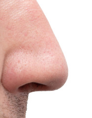Fototapeta premium nose man on a white background