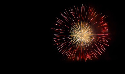 Obraz premium Fireworks display in the night sky