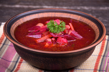 Russian and ukraine cuisine - borsch