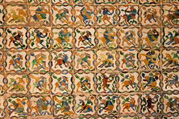 Ceramic tiles in the Alcazar in Sevilla, Spain