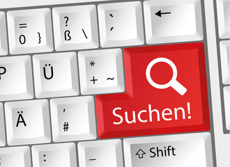 Suchen - Suchmaschine - Tastatur deutsch