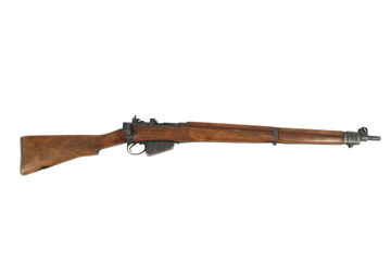 Antique Rifle Isolated On A White Background