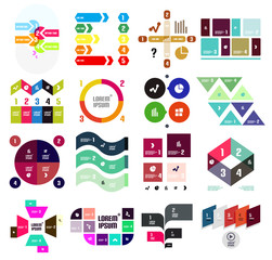 Set of geometrical infographic
