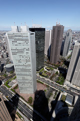 Shinjuku Skyscrapers seen from Observatory of Tokyo Metropolitan