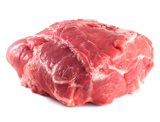 Pork neck carbonade. Fresh raw pork meat.