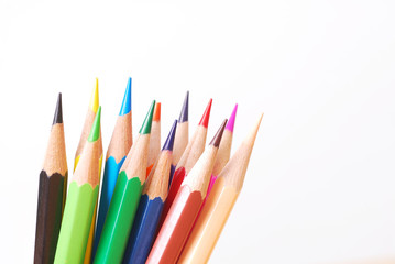 Fototapeta premium Colorful pencil on isolate background