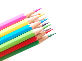 Fototapeta premium Colorful pencil on isolate background