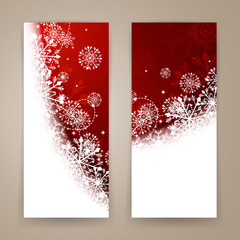 Vector Illustration of Two Christmas Banners