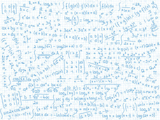 MATHEMATICS Background (science math maths equations symbols x) - obrazy, fototapety, plakaty