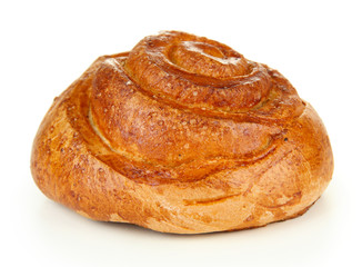 Tasty bun, isolated on white