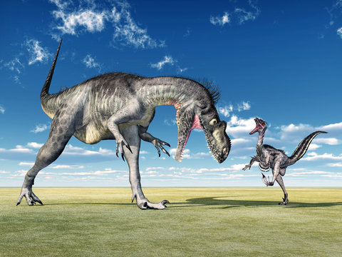 Megalosaurus und Velociraptor