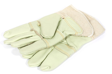 Arbeitshandschuhe aus hellem Leder