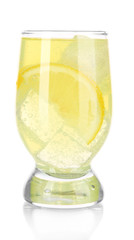 Delicious lemonade isolated on white