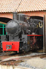 Naklejka premium Locomotive à vapeur à Rillé, France