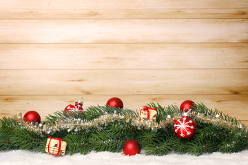Fototapeta na wymiar Weihnachtliches na drewno