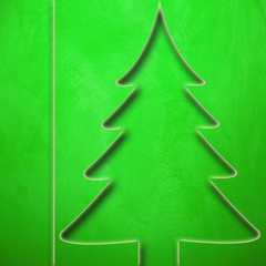 cartolina di Natale verde