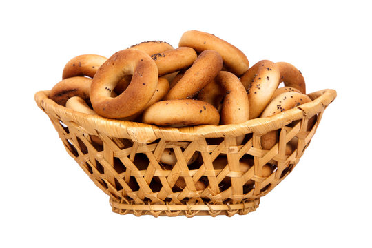 basket with dry bread-ring