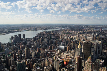 aereal view of new york city