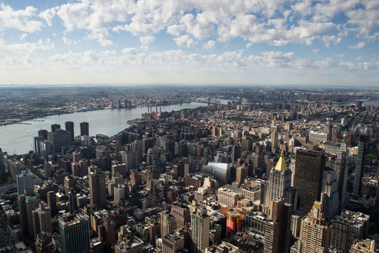 aereal view of new york city