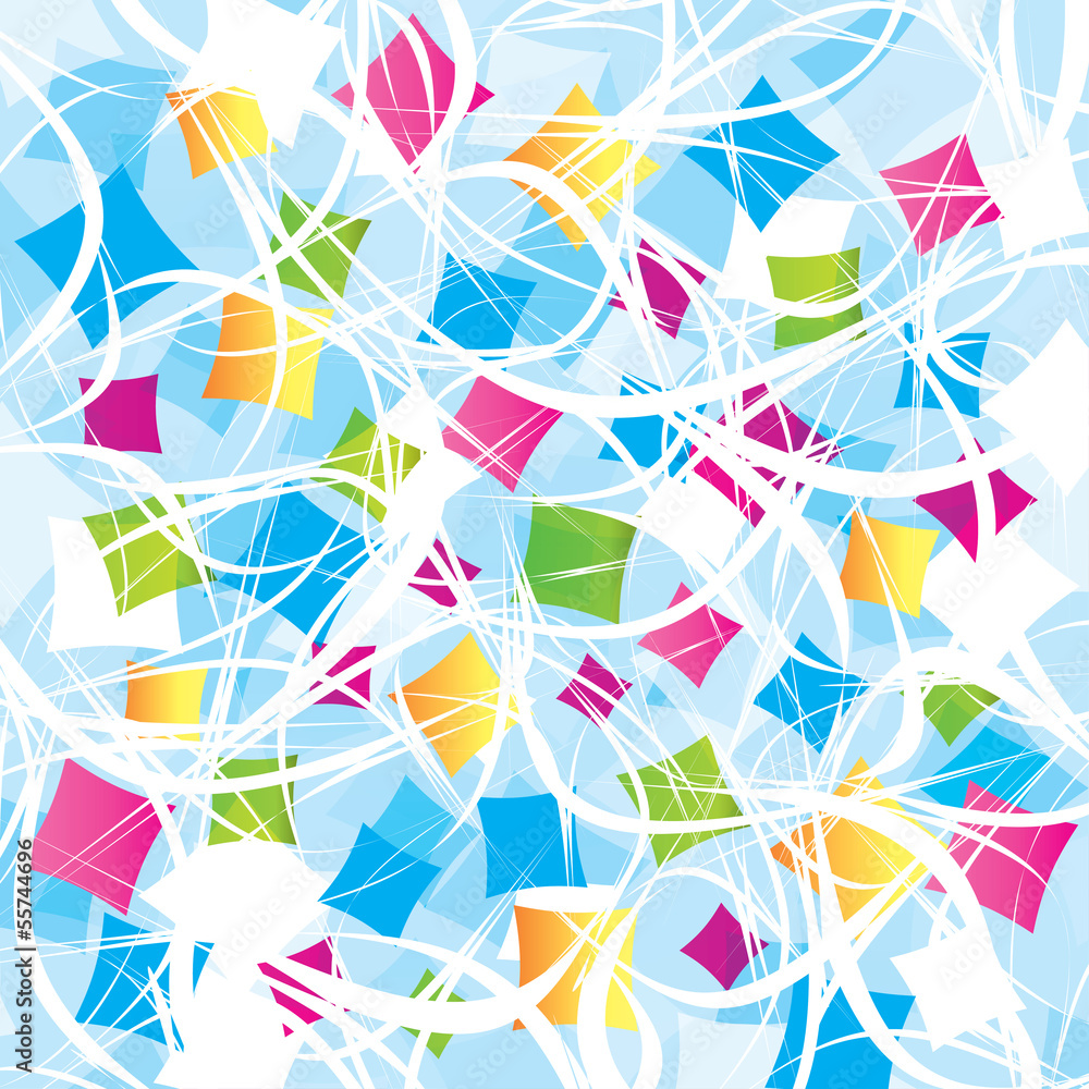 Poster abstract background with geometrical objects