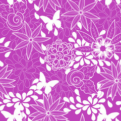 Fototapeta na wymiar vector seamless flower background for your design