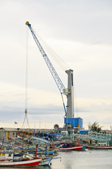 Fototapeta na wymiar Harbor crane
