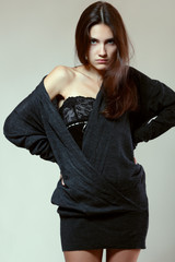 Fototapeta premium face of fashion glamour girl