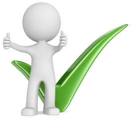 Yes.The Dude with thumbs up in front of green check mark.