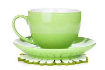 Coffee cup on napkin