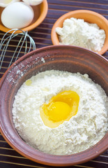 flour and eggs