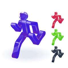 Running man. Vector.