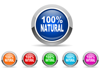 100 % natural icon set