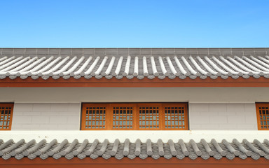 Traditional Chinese Roof with sky