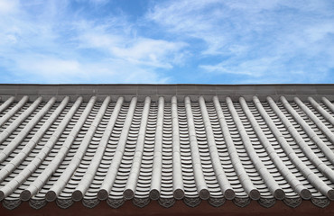 Traditional Chinese Roof with sky