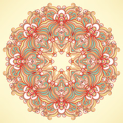 round natural orange pattern