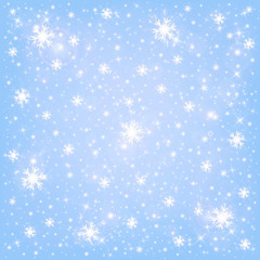 Obraz na płótnie Canvas The winter background, falling snowflakes