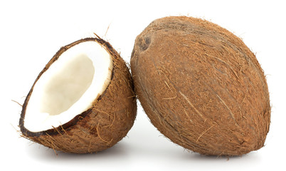 Coconuts isolated on white background