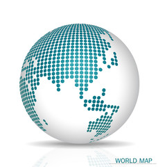 Dotted Globe. Vector illustration.