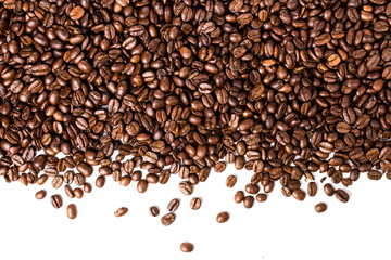 Coffee beans  background or texture closeup. Coffee concept.